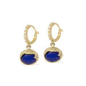 Gold-Plated Lapis Lazuli Earrings